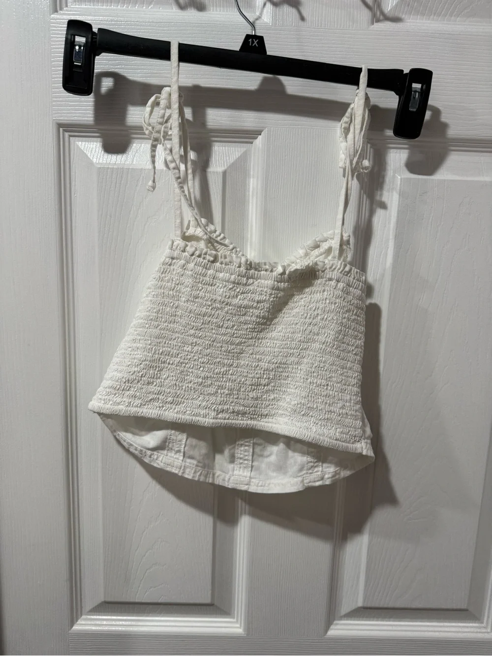 aerie boho White Smocked Tank Top
